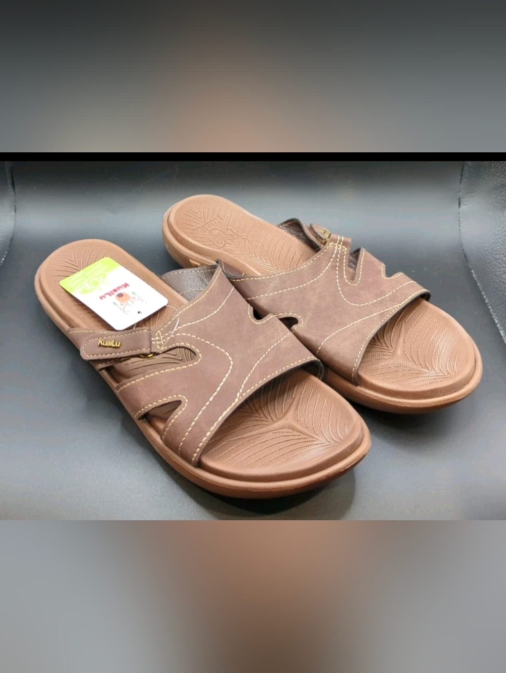 KUAILU Women's 10 Fashion Orthotic Slipper Sandal Arch Support Brown- New